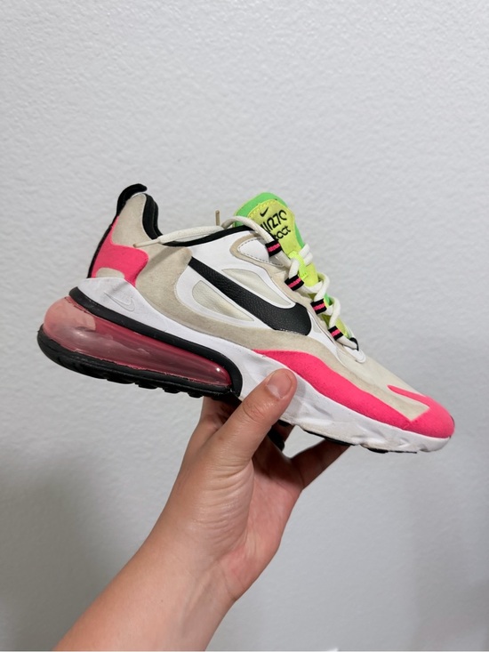 Nike Shoes - Nike Women's Pink, Neon Green & Black Air Max 270 React Sneakers